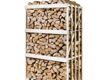 Bois demi-sec – Palette de 2 m³ (bûches 30-35 cm, bois rangé)
